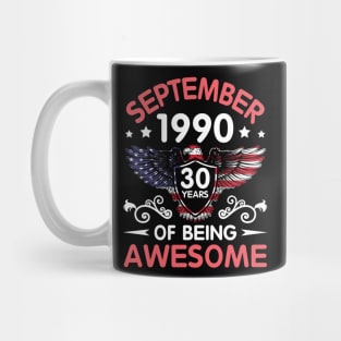 USA Eagle Was Born September 1990 Birthday 30 Years Of Being Awesome Mug